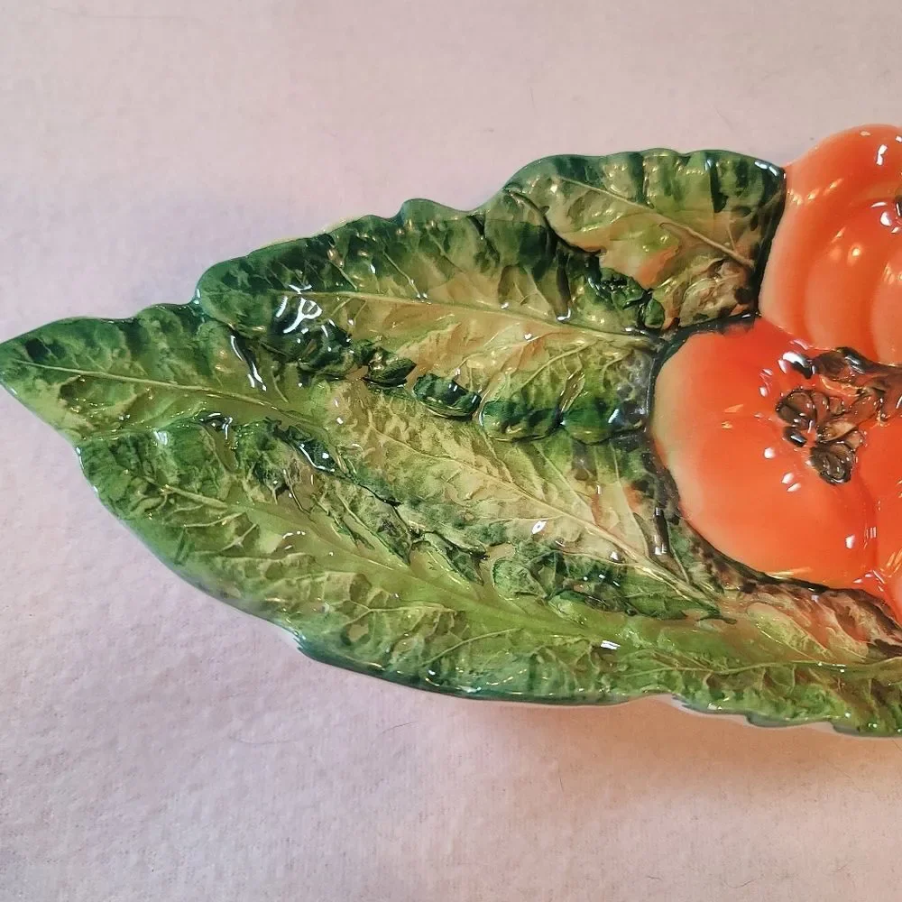 0801. 1945~1950s~ Italian Vintage~ Majorka Hand Crafted 😍 ~  Ceramic 🍅Glazd
